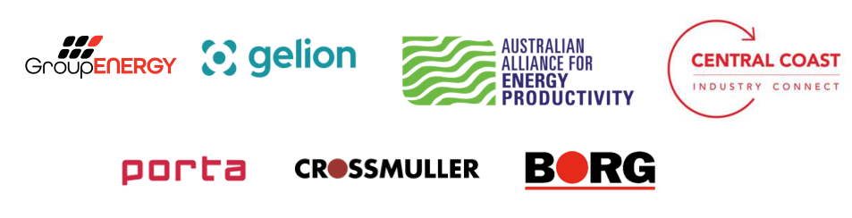 Event partners: GroupEnergy, Gelion, A2EP, Central Coast Industry Connect, Porta, Crossmuller, BORG